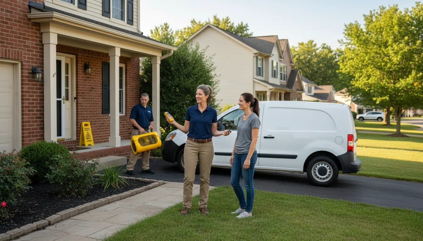 Residential water damage restoration in West Chicago, IL
